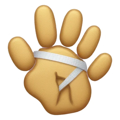 Golden retriever bandaged paw sticker