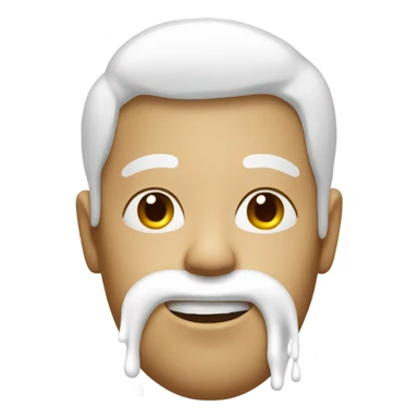 Face covered in milk liquid sticker