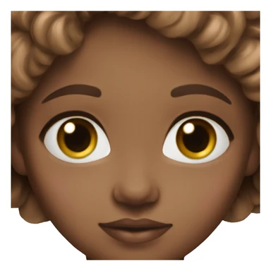 Brown doll eyes, brown hair, feminine, pink, girl, angelic sticker