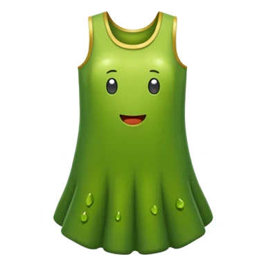 Pickle wearing a dress sticker
