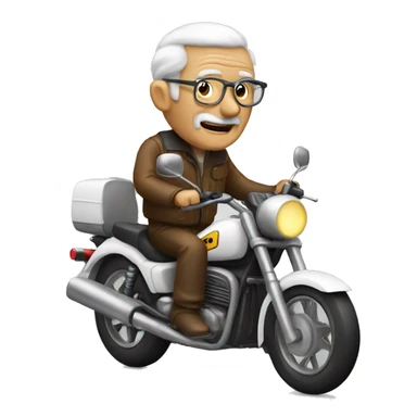 Grandpa on a motorbike sticker