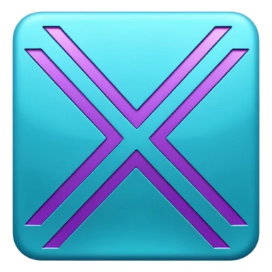 Purple and Cian symbol X twitter sticker