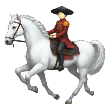 natsu rodong a horse art sticker