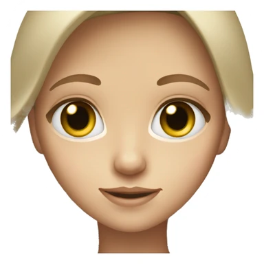 Girl with green eyes, fair skin and light brown hair sticker