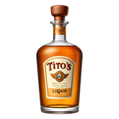 Tito’s liquor bottle sticker