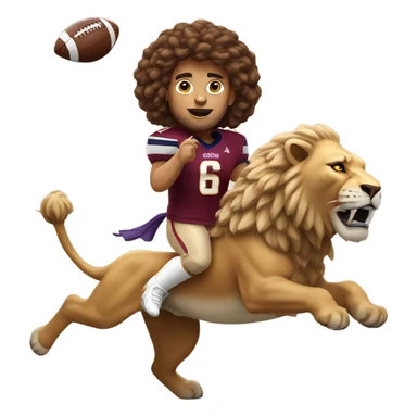 Washington football team riding a lion sticker