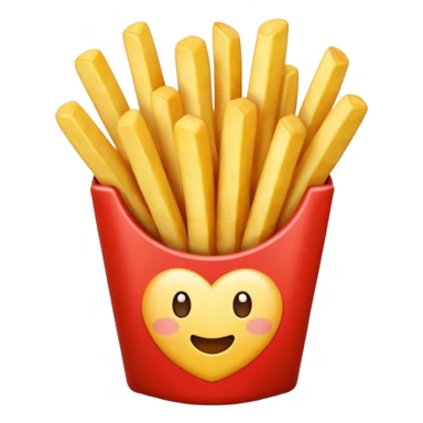 French fries without any smiley on it sticker