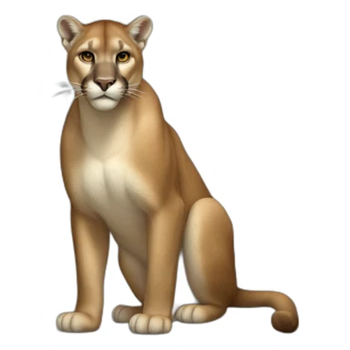 Mountain lion full body sticker