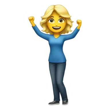 blondie woman celebrating strength posture arms sticker