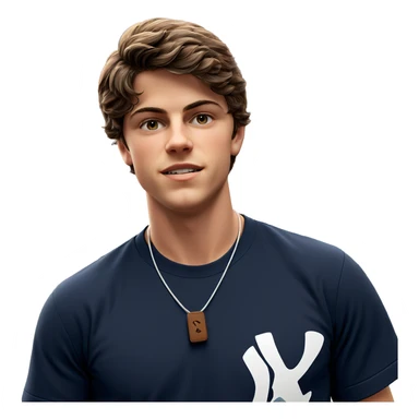brown haired boy outdoors sticker