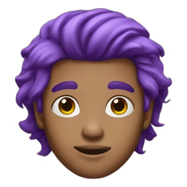 man with purple skin colour and hair sticker