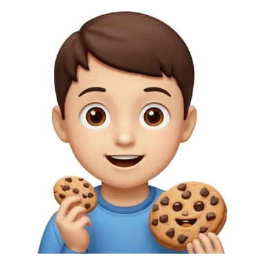 67 kid eating cookies sticker