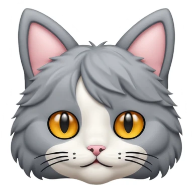 half-folded cat ears sticker