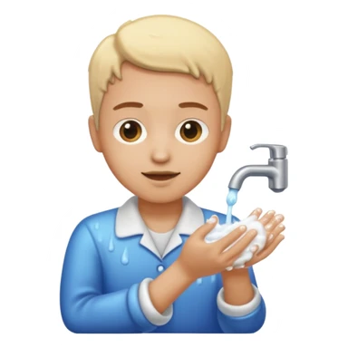 washing hands sticker