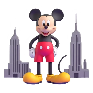Mickey Mouse with the Empire State Building sticker