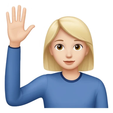 two adults waving goodbye to a teenager, side perspective sticker