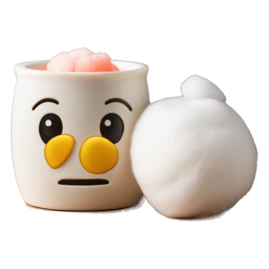 Wax warmer with cotton ball  sticker