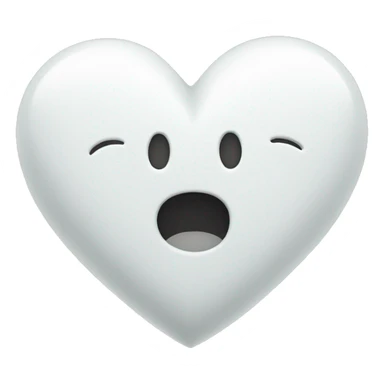 white heart with letter A inside sticker