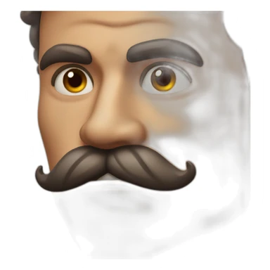 Muscles mustache expressive Cuban man sticker