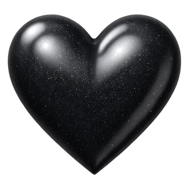 heart with black glitter sticker