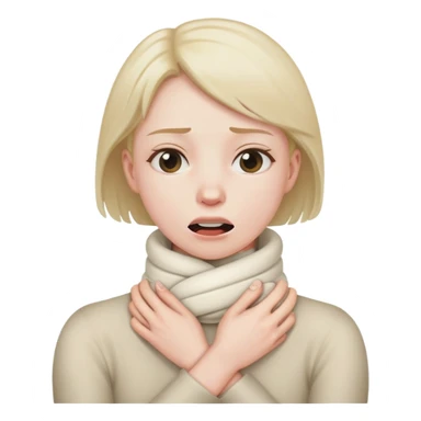 arms wrapped around neck like choking sticker