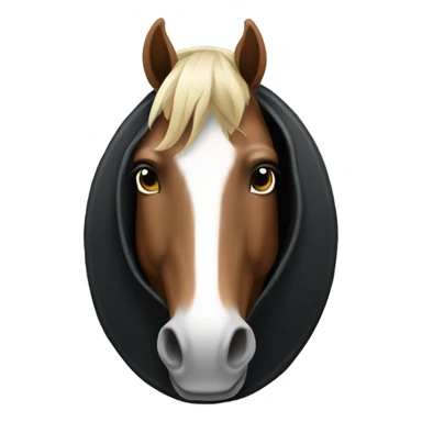 A horse with a black jacket  sticker