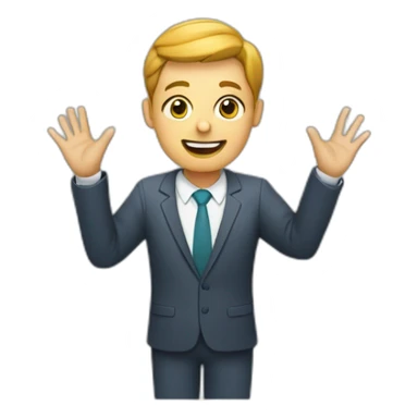 HR-manager Cross with hands sticker