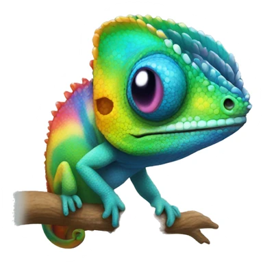Rainbow Chameleon sticker
