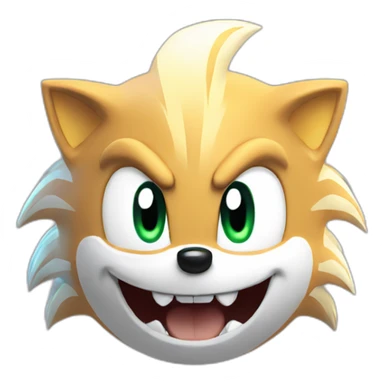 Sonic The hedgehog with teeth sticker