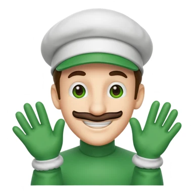 Luigi white gloves sticker