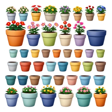 flower pots sticker