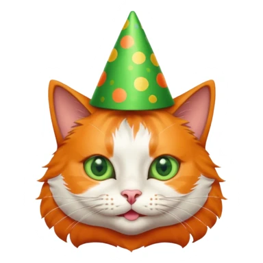 cat with party hats sticker