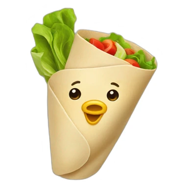 chicken-wrap-with-fork sticker