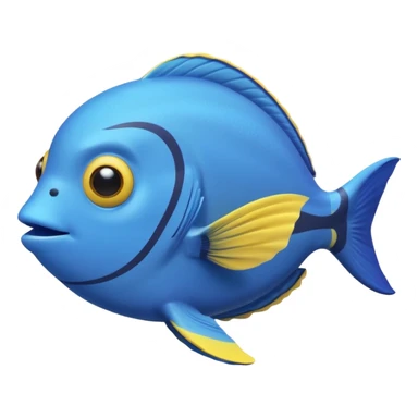 baby blue tang fish and a teddy bear sticker