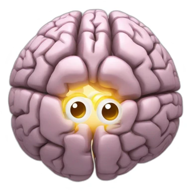 Brain with aperture sticker