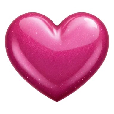 pink heart with red glitter  sticker