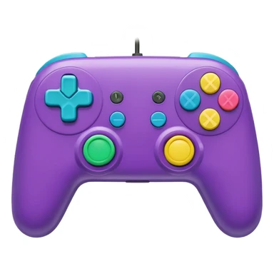 yellow, pink, blue, purple, green colored game controller sticker