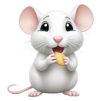 Cute white mouse blowing a kiss sticker