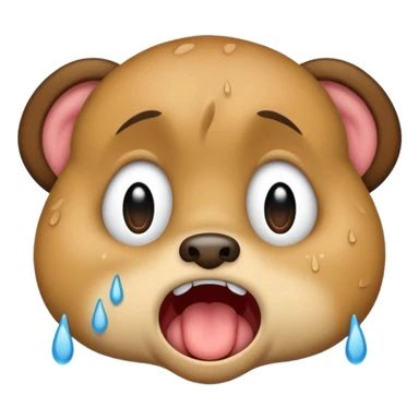 animal crying with shout sticker