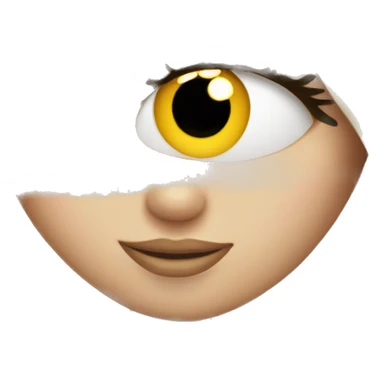 Blond hair white Girl applying mascara sticker