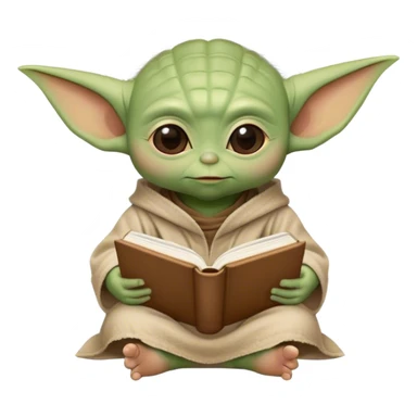 Baby yoda study books sticker