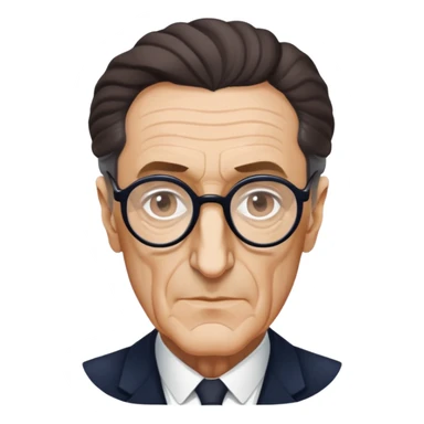 Maurice Merleau-Ponty, philosopher, French, academic vibe, glasses sticker