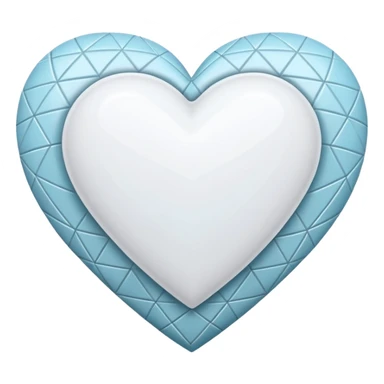 white heart with a geometric pattern sticker
