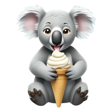 Koala eating ice cream sticker