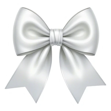 white silk bow sticker