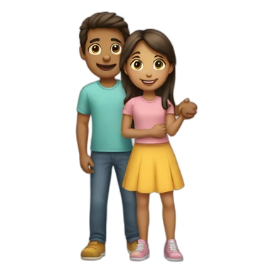 Brother sister handshake sticker