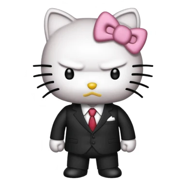 Mafia boss hello kitty sticker