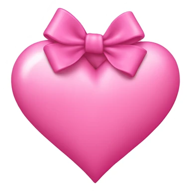 pink bow on a pink heart  sticker