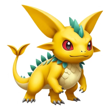 cool exotic fantasy-creature-Fakémon-Pokémon, full body sticker