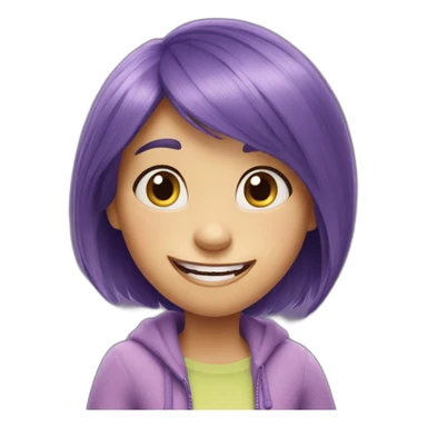 character Joy from cartoon "Inside Out" sticker